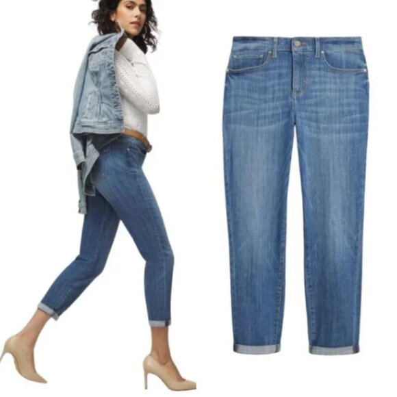 Ann Taylor Jeans Girlfriend Relaxed Fit SZ 6P - Picture 1 of 16
